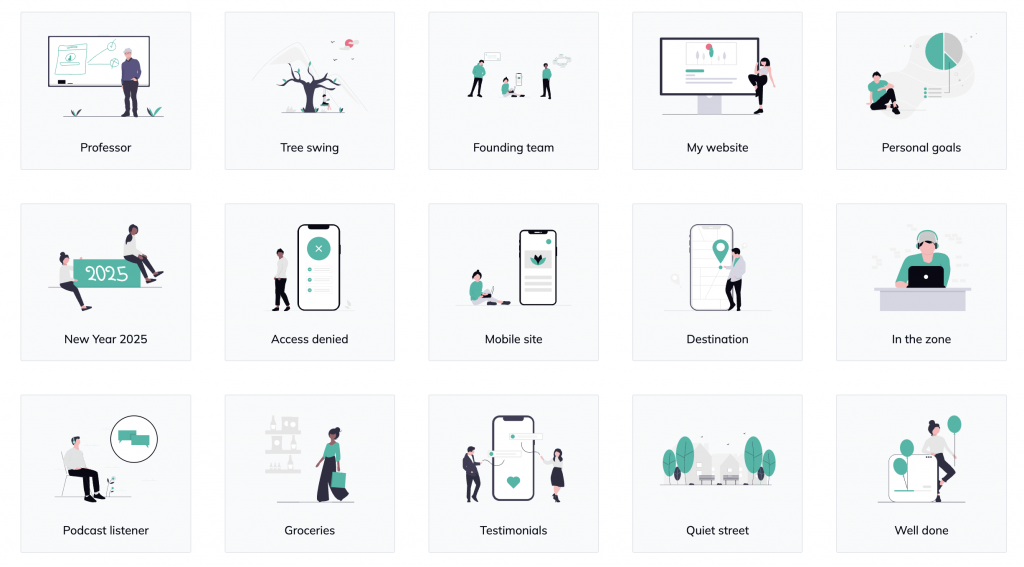 unDraw 的所有插圖均可免費用於商業與個人專案