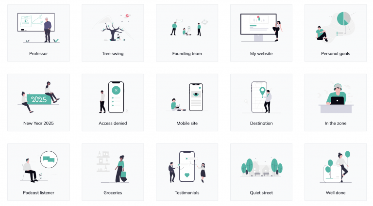 unDraw 的所有插圖均可免費用於商業與個人專案